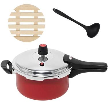 Imagem de Panela De Pressão 3L Fechamento Externo + Descanso + Concha