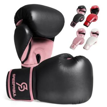 Imagem de SAEEPABUL Luvas de boxe S200 para homens e mulheres, adequadas para boxe, kickboxing, artes marciais mistas, Maui Thai MMA, bolsa pesada, treinamento de luta, framboesa, 473 ml