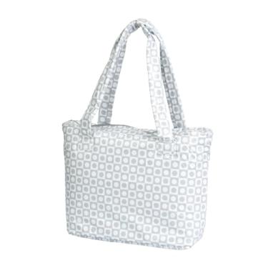 Imagem de Bolsa Térmica Multiuso Impermeável, 25 Litros, 3 Bolsos Internos, Alças Resistentes, Zíper (Cinza Chess)