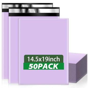 Imagem de Oududianzi Envelopes grandes de poliéster 14,5 x 19, 50 peças de sacos de envio à prova d'água, sacos de poliéster grossos para envio, sacos de correspondência autoselados, sacos de embalagem de