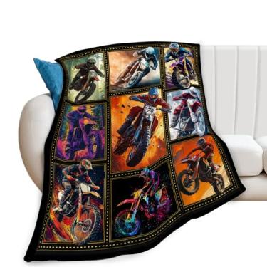 Imagem de Cobertor de motocicleta, cobertor de motocicleta, presentes esportivos de corrida, cobertores de flanela de lã para homens, meninos, mulheres, amantes de adultos, roupa de cama macia, presente para