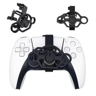Imagem de Xhiver PS-5 Controller Mini Steering Wheel Attachment Racing Game Accessory，Enhanced Grip & Control (Black)