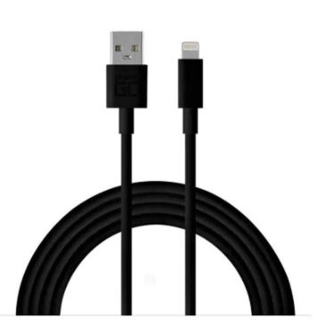Imagem de CABO LIGHTNING 2.0 AM 8 PINOS x USB 1m PRETO CB-L10BKX C3 TECH
