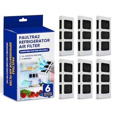 Imagem de Canamax PAULTRA2 Filtro de ar para geladeira - Compatível com Frigidaire, Pureair Ultra 2, Pure Air Ultra 2, Pureair Ultra ll, Electrolux 242047805, 5303918847, AP6285787 - Pacote com 6