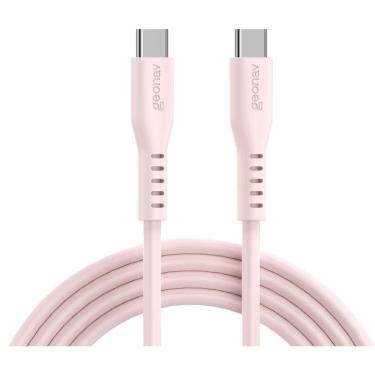Imagem de Cabo Silicone Usb-C Para Usb-C 2.0 1,5M Esc06Spk Rosa Geonav