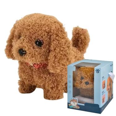 Imagem de Pelúcia de cachorro robô, cachorrinho de pelúcia ambulante interativo | Filhote de cachorro de brinquedo interativo robô de pelúcia fofo,Robot Dog Pet Plush Brinquedo interativo realista para cachorri