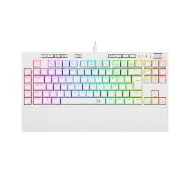 Imagem de Teclado Mecânico Gamer Redragon Broadsword Pro Switch Azul RGB USB Branco