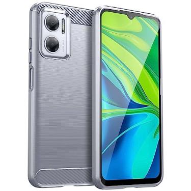 Imagem de IDEWEI Capa adequada para Xiaomi Redmi 11 Prime 5G, fibra de carbono refinada, anti-queda, anti-impressão digital, proteção total, capa para Xiaomi Redmi 11 Prime 5G