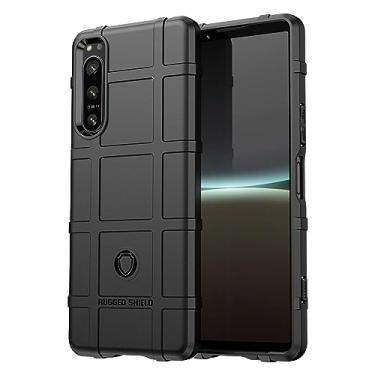 Imagem de IDEWEI Capa adequada para Sony Xperia 5 IV. Fibra de carbono refinada, anti-queda, anti-impressão digital, proteção total, capa para Sony Xperia 5 IV