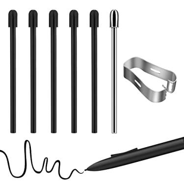 Imagem de Pontas de caneta marcadora de liga de titânio, pontas finas para lápis com 5 refis pretos para caneta digital BOOX Pen 2 Pro iReader Smart 2 IFLYYTEK X1 Lamy AL-Star