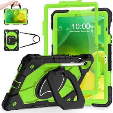 Imagem de WESOROL Capa para Samsung Galaxy Tab S10 Lite/S10 FE/S9 FE 10,9 polegadas Galaxy Tab S9 11 polegadas, capa à prova de choque para tablet Samsung S9 FE com protetor de tela, suporte giratório para