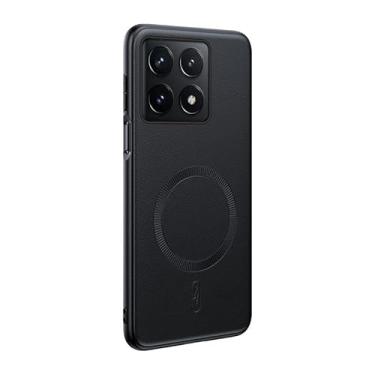 Imagem de Capa compatível com Xiaomi 14T Pro 5G, couro PU, capa de telefone à prova de choque, compatível com Xiaomi 14T Pro 5G capa preta