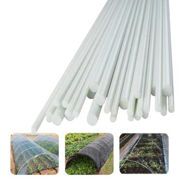 Imagem de TRGCJGH 20 argolas de estufa túnel de cultivo de fibra de vidro livre de ferrugem, aros de jardim para cobertura de fileira protegendo plantas ao ar livre (tamanho: 4 mm x 1,2 m))