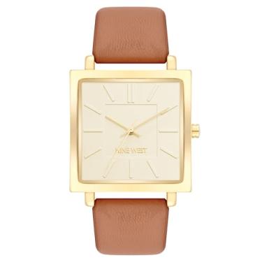 Imagem de Nine West Relógio feminino com pulseira, Marrom