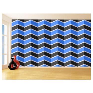 Imagem de Papel De Parede 3D Sala Chevron Zig Zag Listras 3,5M Zig34 - Você Deco