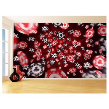 Imagem de Papel De Parede Salão De Jogos Cassino Fichas 3,5M Jcs118 - Você Decor
