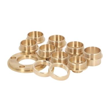 Imagem de AUNMAS Conjunto de Guias de Modelo de Roteador de Latão, Acessórios de Latão Duráveis, Alta Precisão para Máquinas de Marcenaria e Tarefas de Corte