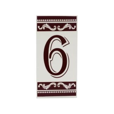 Imagem de Número De Casa Em Cerâmica Esmaltada Turquia (NUMERO 6)