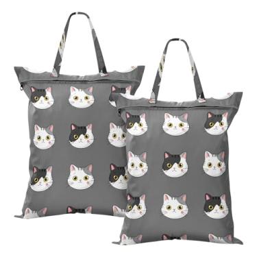 Imagem de SEHANY 2 peças de sacos grandes de lavanderia com alça, à prova d'água, bolsa de roupa para viagem e natação