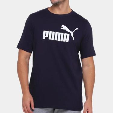 Imagem de Camiseta Puma Logo Tee Masculina - Marinho, P
