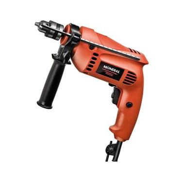 Imagem de Kit Oficina Furadeira de Impacto Mondial Preto e Vermelho 600W FFI-07M