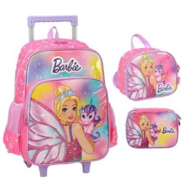 Imagem de Kit Mochila de Rodinha Luxcel Barbie 39122-Feminino