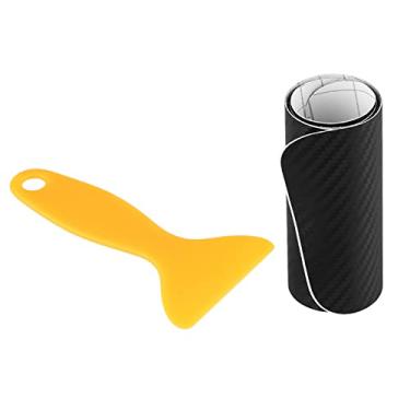 Imagem de AYNEFY Decalques 39,4 X 3,5 Polegadas Protetor de Capa de Pára-choque Traseiro Filme Anti-riscos Autoadesivo Com Raspador Adesivo de Tira Antiderrapante para Acessórios Externos Automotivos Protetor