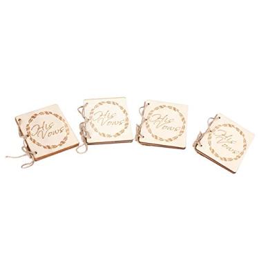 Imagem de Generic Conjunto de Livros de Votos de Casamento Com 4 Livretos Lindamente Elaborados para Jurar Promessas de Amor, Acessório de Casamento Ideal (#11)