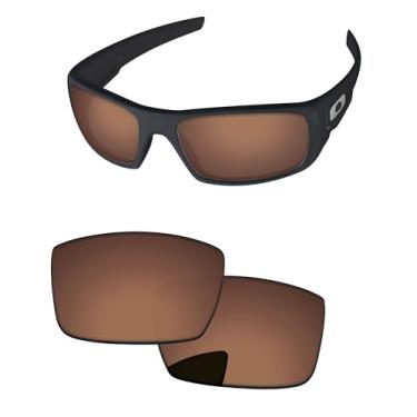 Imagem de PapaViva Lentes de reposição para Oakley Virabrequim OO9239 60 mm Óculos de sol marrom cobre Pro+ Polarizado Anti-embaciamento