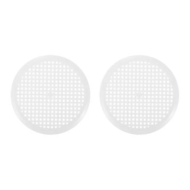 Imagem de PATIKIL Capa de ventilação redonda de 4 polegadas (110 mm), 4 peças de plástico circular Soffit capa de grade de ventilação com orifício de exaustão para banheiro escritório casa cozinha, branco