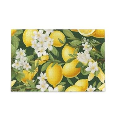 Imagem de WELLDAY Quebra-cabeça flor de limão 1000 peças grande jogo de arte para adultos adolescentes