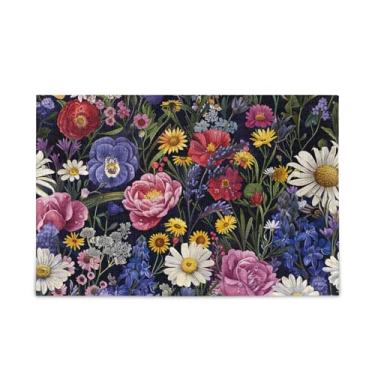 Imagem de WELLDAY Quebra-cabeça aquarela flores silvestres 500 peças grande jogo de arte para adultos adolescentes