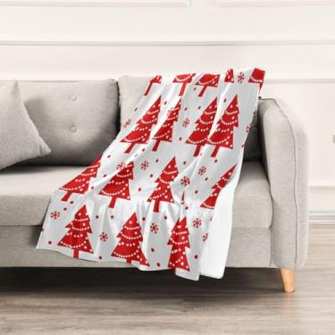 Imagem de Wassud Cobertores e mantas de Natal 152,4 x 228,6 cm, cobertor vermelho para sofá, cadeira, decoração de casa