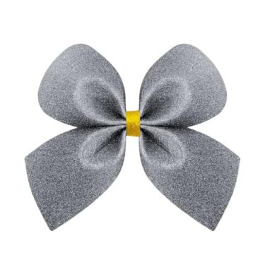 Imagem de Kit 12 Laço Lacinho G de Natal Enfeite Natalino Arvore Luxo (Prata)