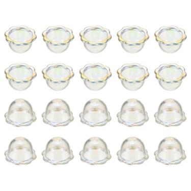 Imagem de PATIKIL 20 peças de contas de flor de sino, bonés de flores de acrílico para artesanato faça você mesmo sinos de vento brincos pendentes pulseiras decoração de corrente de telefone, formato de