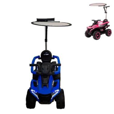 Imagem de Mini Quadriciclo Elétrico 6V Infantil Com Empurrador Cobertura E Bater