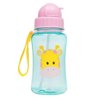 Imagem de Garrafinha Infantil com Canudo 400ml Girafa Qualidade Premium - Buba