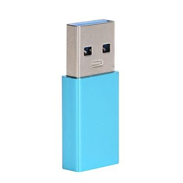 Imagem de aqxreight Adaptador TypeC Conversor Fêmea para USB3.0 Macho USB Carregamento Rápido Acessórios de Computador para Computadores Portáteis para Macho Carregar um Adaptador é Transmissão Rápida (Azul)