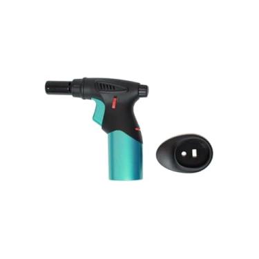 Imagem de Mini Maçarico à Gás Recarregável com Trava e Regulador de Chamas, 11cm x 6cm, 60g, Culinária e Artesanato