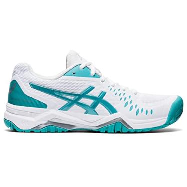 Imagem de Tênis feminino Asics Gel-Challenger 12, White/Techno Cyan, 5.5