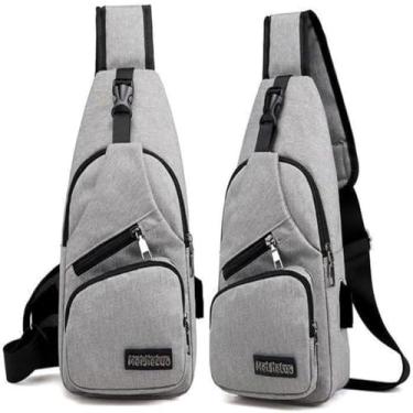 Imagem de Bolsa de ombro casual, unissex, com porta USB, grande, duravel, resistente, e estilosa, Cores sortidas