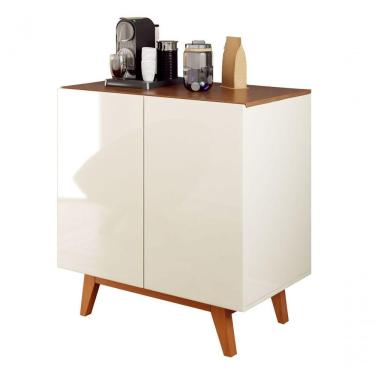 Imagem de Buffet Aparador Café Prime 2 Portas Off White Com Freijó - Moveisaqui