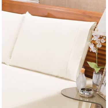 Imagem de Jogo De Cama Ponto Palito Percal 180 Fios Elegance Solteiro 02 Peças - Palha