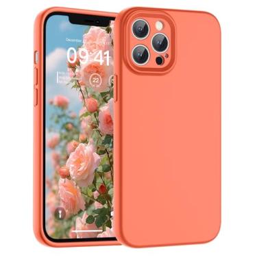 Imagem de SUPFINE Capa para iPhone 12 Pro Max, silicone líquido premium com forro de microfibra macio antiarranhões [proteção de câmera atualizada] Capa protetora fina à prova de choque para homens, mulheres e