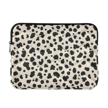 Imagem de Capa para laptop feminina fina para transporte de computador com pontos de leopardo à prova de choque capa protetora para notebook