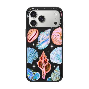 Imagem de CASETiFY Capa Impact para iPhone 17 Pro Max [fina/compatível com Magsafe/2,5 m. Proteção contra quedas de grau militar 4X] - Concha - Preto fosco