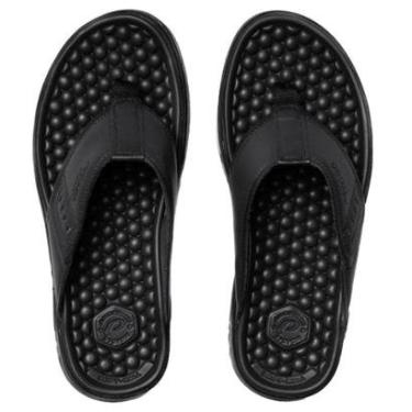 Imagem de Chinelo Masculino Pegada Couro Preto - 1345-Masculino