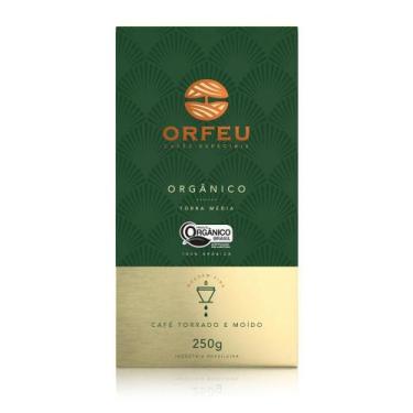 Imagem de Café Torrado e Moído Orgânico Orfeu Pacote 250g