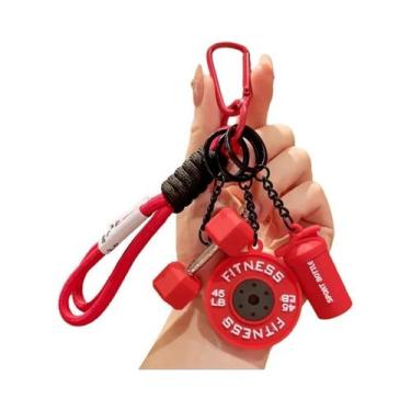 Imagem de Chaveiro De Silicone Em Forma De Placa De Peso Para Academia, Presente