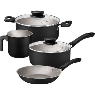 Imagem de Conjunto de Panelas Tramontina Linz 4 Pecas, Preto - 28299/004